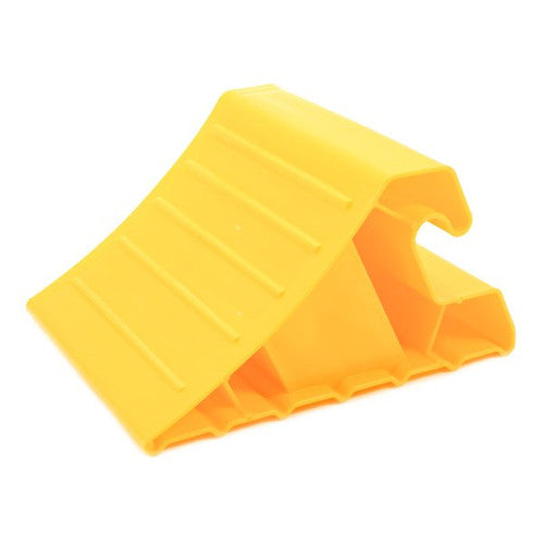Camco Super Trailer Wheel Chock with Rope - Heavy Duty Polypropylene, Fits Tires up to 29 Inches