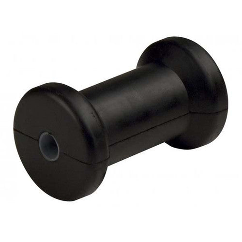 CE Smith Boat Trailer Spool Rubber Roller, 5/8 Inch Shaft, Black Natural Rubber, 5 Inch