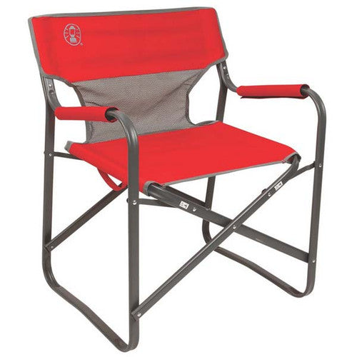 Coleman Steel Deck Chair with Mesh Back, 225 lb Capacity, Powder Coated Steel Frame