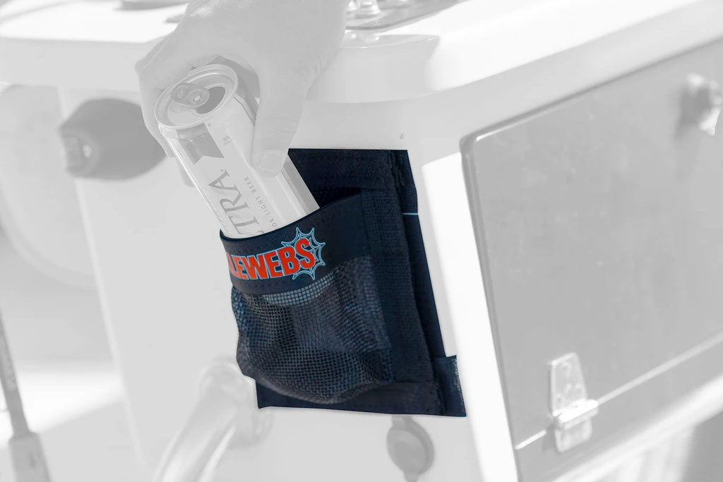 TackleWebs No-Drill Adhesive Boat Cup Holder - Available in White and Black