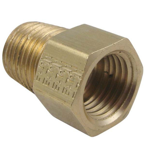 Dexter Orifice Connector 0.016, 1/8 Inch MNPT to 3/16 Inch Inverted Flare Female, Trailer Drum Brake Fitting