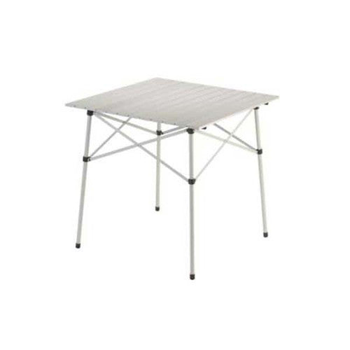 Coleman Packaway Compact Table, Portable Folding Camp Table with Steel Frame and Aluminum Top, Seats 4, 27.5 x 27.5 x 27.5 Inches