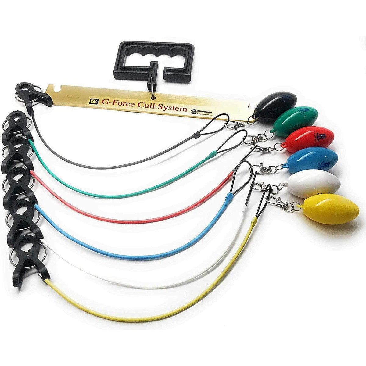 T-H Marine G-Force Conservation Cull System Gen 2, Stainless Steel Spring-Loaded Non-Penetrating Clips, 6 Color-Coded Buoys