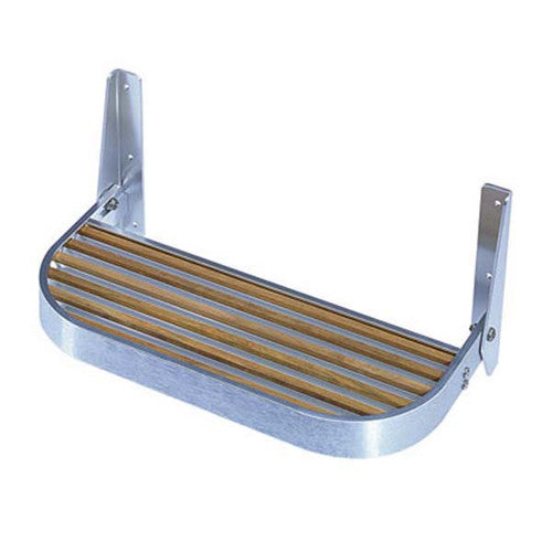 Garelick 27515 Teak Footrest, Aluminum Extrusion with Teak Inserts
