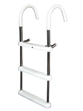 JIF Marine DMT3A-11 3-Step Gunwale Hook Ladder, 11 Inch Aluminum Portable Boat Ladder