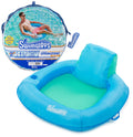 SwimWays Spring Float Recliner Pool Float, Ultra Blue and Magenta