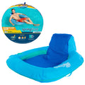 SwimWays Premium Spring Float SunSeat Inflatable Pool Lounge, Ultra Blue/Magenta