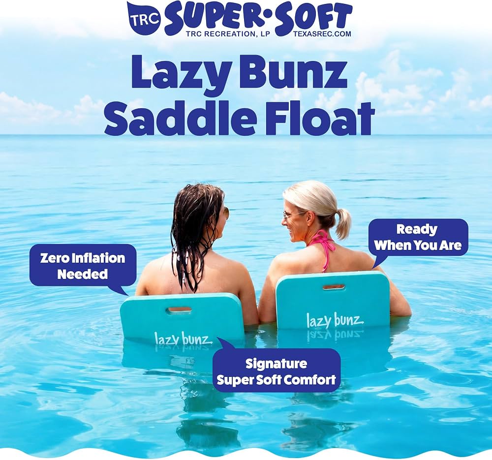Texas Recreation Lazy Bunz Saddle Float - 36" x 18" Pool Saddle, Available in 4 Colors