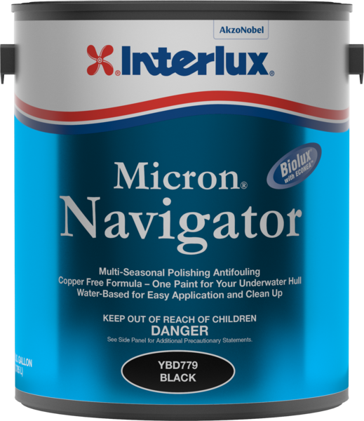 Interlux Micron Navigator Ablative Antifouling Bottom Paint - Available in White and Black, 1 Quart