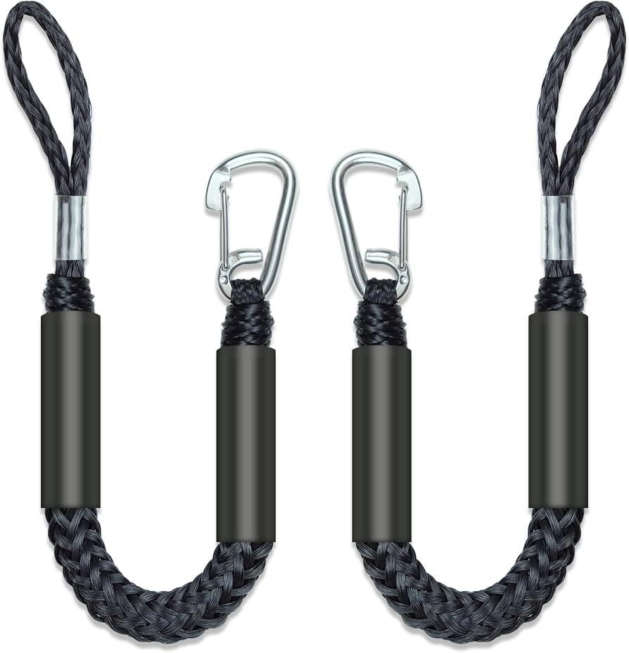 United Yachting Snapper Line Holder - Dock Line Storage Clip, White or Black