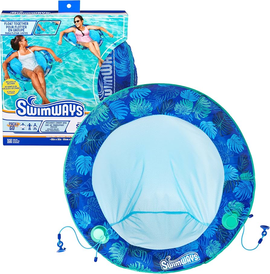 SwimWays Premium Baby Spring Float with Hyper-Flate, Mermaid & Shark Assortment