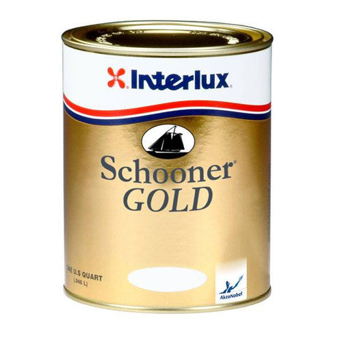 Interlux Schooner Gold High-Gloss Marine Varnish - Quart (32 fl oz) Waterproof Wood Finish