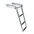 JIF Marine 3-Step Locking Side Mount Telescoping Boat Ladder, 316 Stainless Steel, 400 lb Capacity