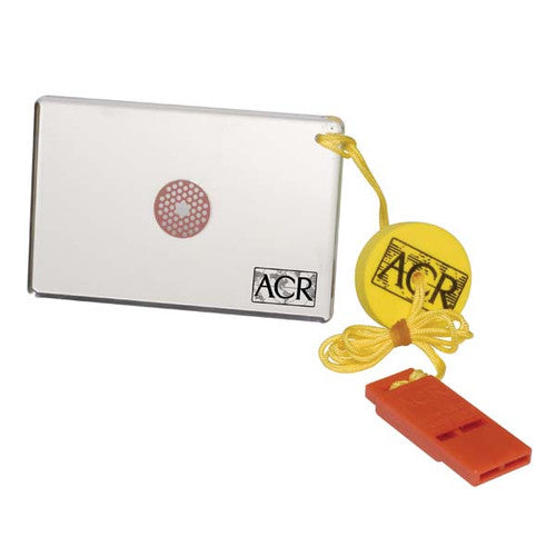 ACR Electronics Hot Shot Signal Mirror 1700 with USCG Approved Whistle and Lanyard