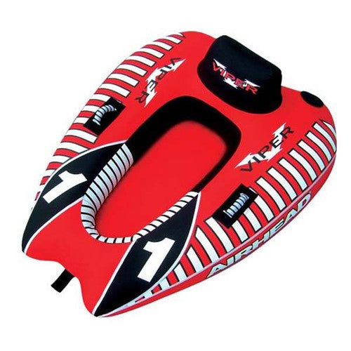 Airhead Viper 1 Towable Tube, 1 Rider Boat Tube with Speed Safety Valve (AHVI-F1)