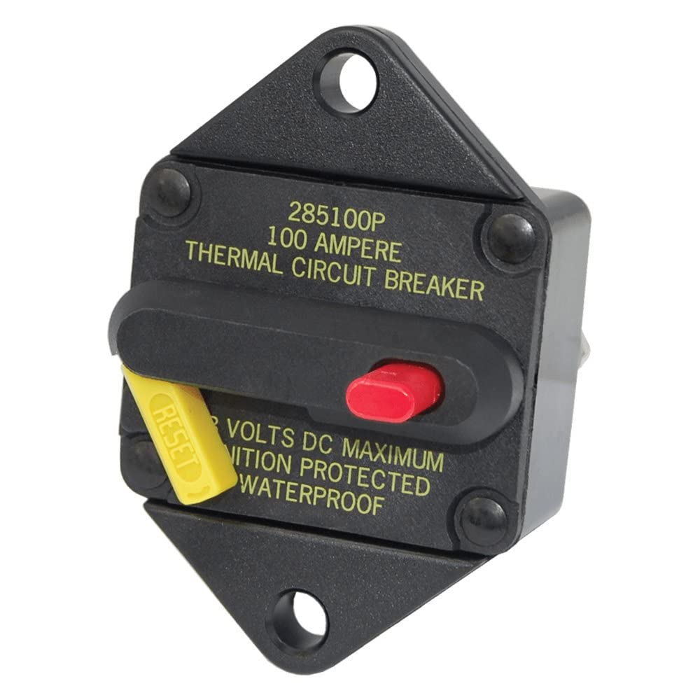 Lewmar 35A Circuit Breaker for V700 Windlass, Panel Mount Slow-Blow Breaker 68000604