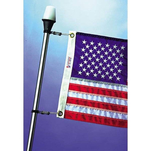 DU-BRO Fishing 1502 Stainless Steel Stern Light/Flag Pole Clips, 2-Pack