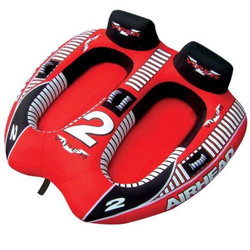Airhead Viper 2 Person Towable Tube, Boat Hull Shaped Cockpit Water Sports Tube
