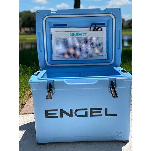 TackleWebs CoolerWebs Hook and Loop Cooler Storage Pocket, 15" x 9", Available in White or Black