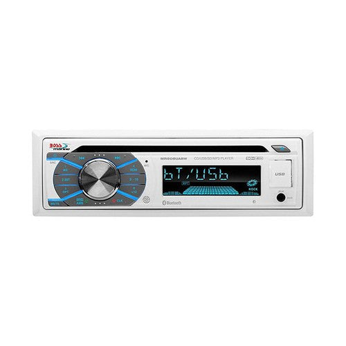 Boss Audio MR508UABW Single-DIN Marine Bluetooth Receiver, White