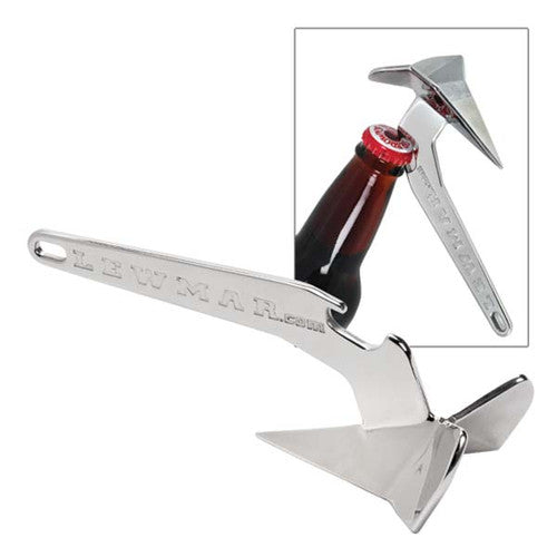 Lewmar Baby Delta Anchor Bottle Opener, Mirror-Polished Stainless Steel, 5-1/4 x 2 x 1-1/2 Inch