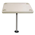 JIF Marine Rectangular Ivory Boat Table Kit DSH-KS, Surface Mount, 28 in W x 16 in D x 26 in H