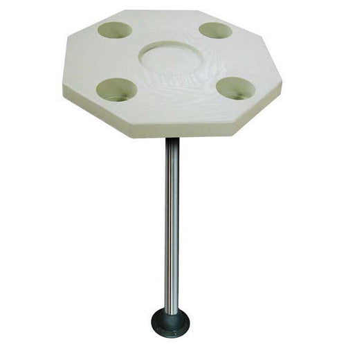 JIF Marine DSI-KS Octagonal Ivory Boat Table Kit with Surface Mount
