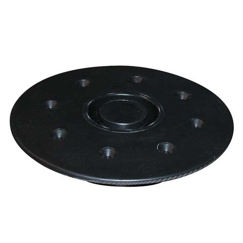 JIF Marine DTZ Flush-Mount Table Leg Base, Black High Impact Plastic, 8-Hole Boat Table Mount