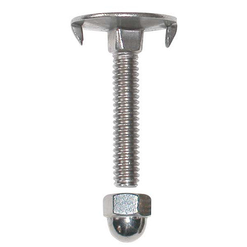 JIF Marine Pontoon Deck Bolt Kit EFG, 1.5 x 0.25 Inch Stainless Elevator Bolts with Lock Nuts, 100 Pack