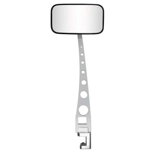 JIF Marine Pontoon Mirror with Clamp-On Bracket, Convex Lens, FDP