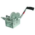 JIF Marine W1800D Trailer Winch, 1800 lb Capacity, Two-Way Ratchet with Strap