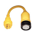 Marinco 111A Pigtail Adapter, 30A 125V Male Plug to 50A 125V Female Connector