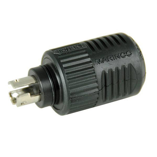 Marinco 12VBP ConnectPro 3-Wire 12 Volt Plug, Black, 40 Amp