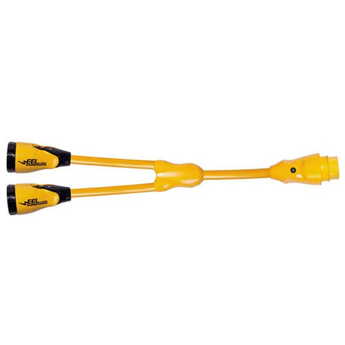 Marinco Y504-2-30 EEL Shore Power Y-Adapter, 50 Amp 125/250V Male to Two 30 Amp 125V Female