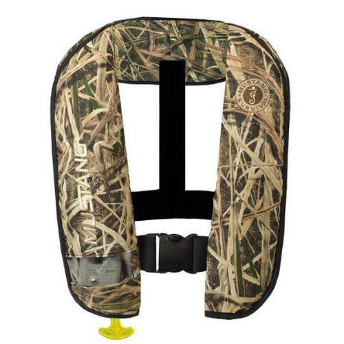 Mustang Survival M.I.T. 100 Auto Inflate Life Vest, Mossy Oak Shadow Grass Blades Camo, USCG Type III