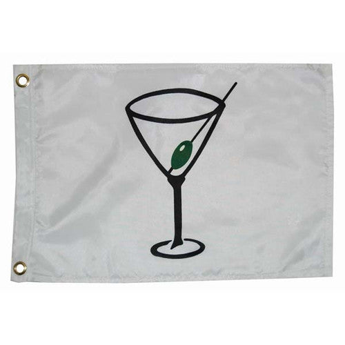 Taylor Made Cocktail Novelty Boat Flag, 12 x 18 Inch, Brass Grommets