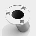 Taylor Made Flush-Mount Flag Pole Socket, 60-Degree Angle, Fits 1-1/4 Inch Poles, T316 Stainless Steel, Part 967