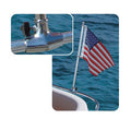 Taylor Made 973 Flag Pole Socket Rail Mount, T304 Stainless Steel, Fits 7/8 to 1 Inch Rails