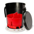 Shurhold 2464 Deluxe One Bucket System - Black 5-Gallon Bucket with Grate, Caddy, Lid Seat, and Base