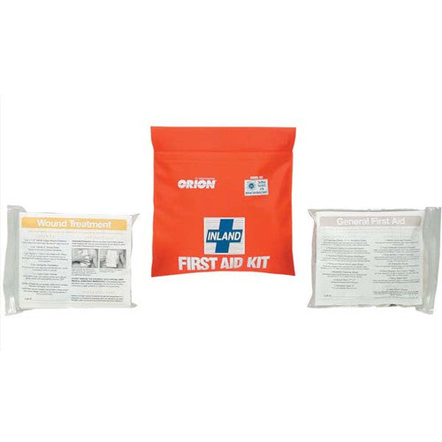 Orion Inland Waterproof First Aid Kit, Zip Lock Nylon Pouch with Velcro Mount for Boats