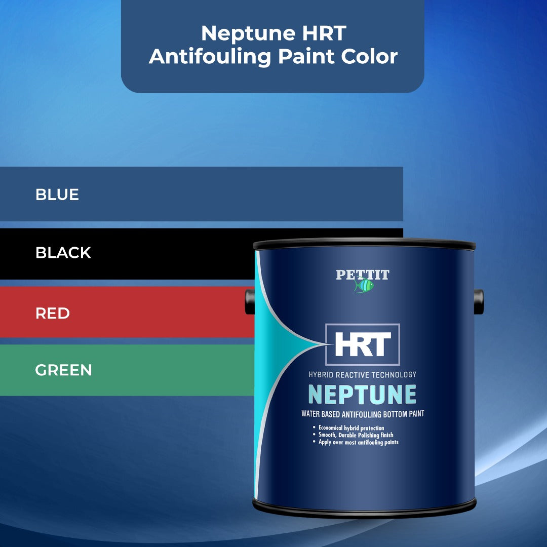 Pettit Neptune HRT Water-Based Antifouling Bottom Paint, Blue, Gallon
