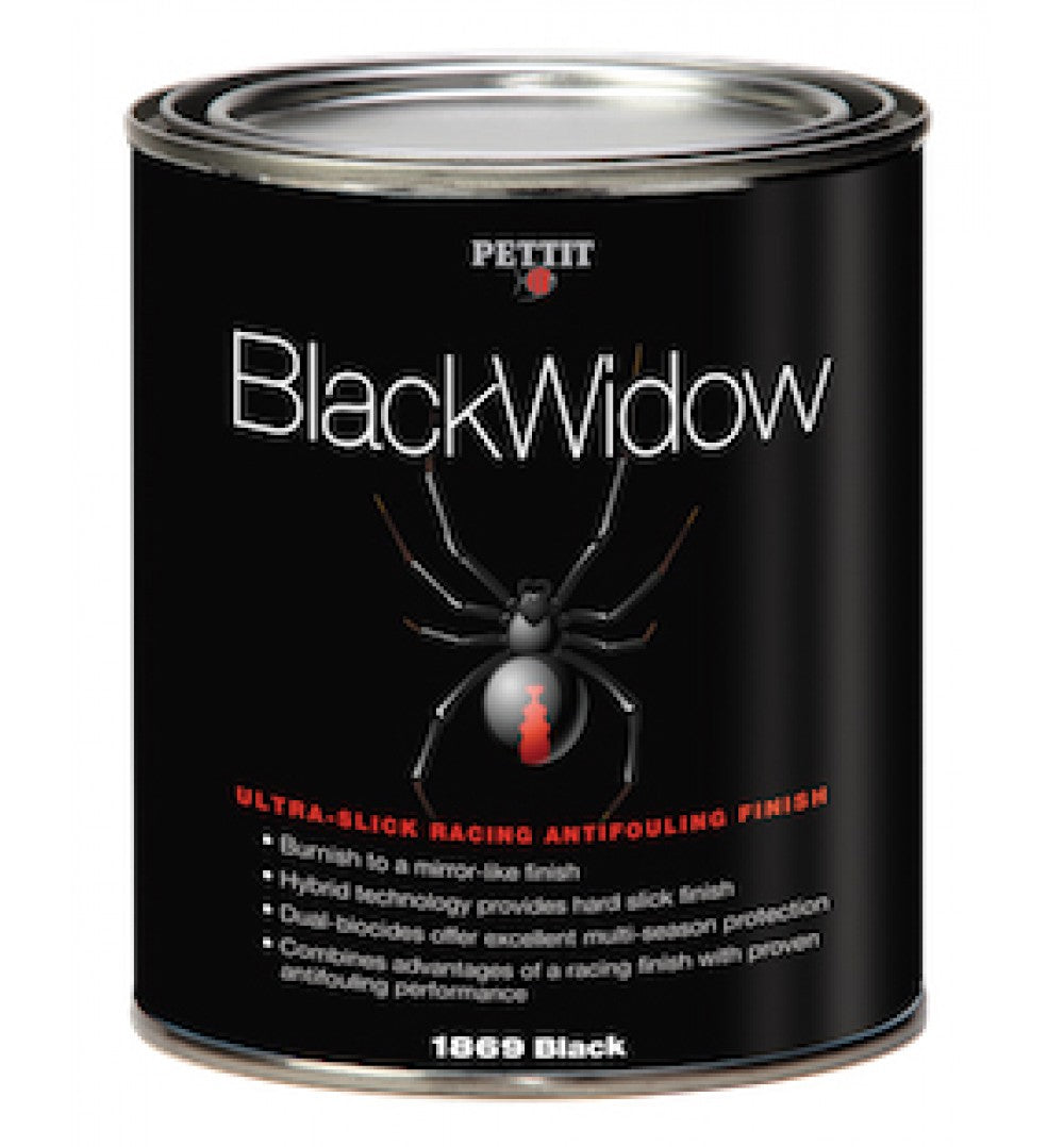 Pettit Black Widow Racing Finish Bottom Paint, Dark Blue