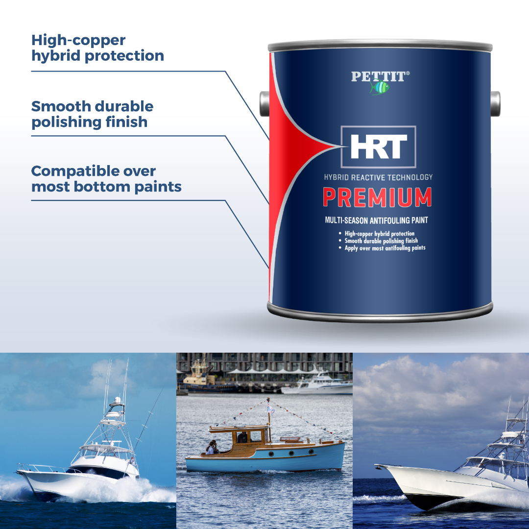 Pettit Premium HRT Hybrid Ablative Antifouling Bottom Paint - Gallon, Green or Red