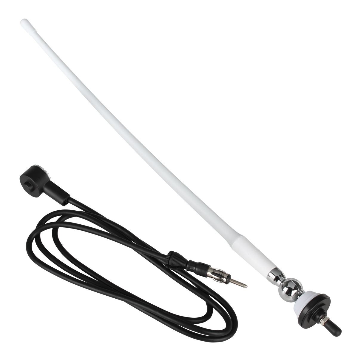 Boss Audio MRANT12 Universal Marine Rubber Antenna with 78 Inch Cable - Available in Black or White