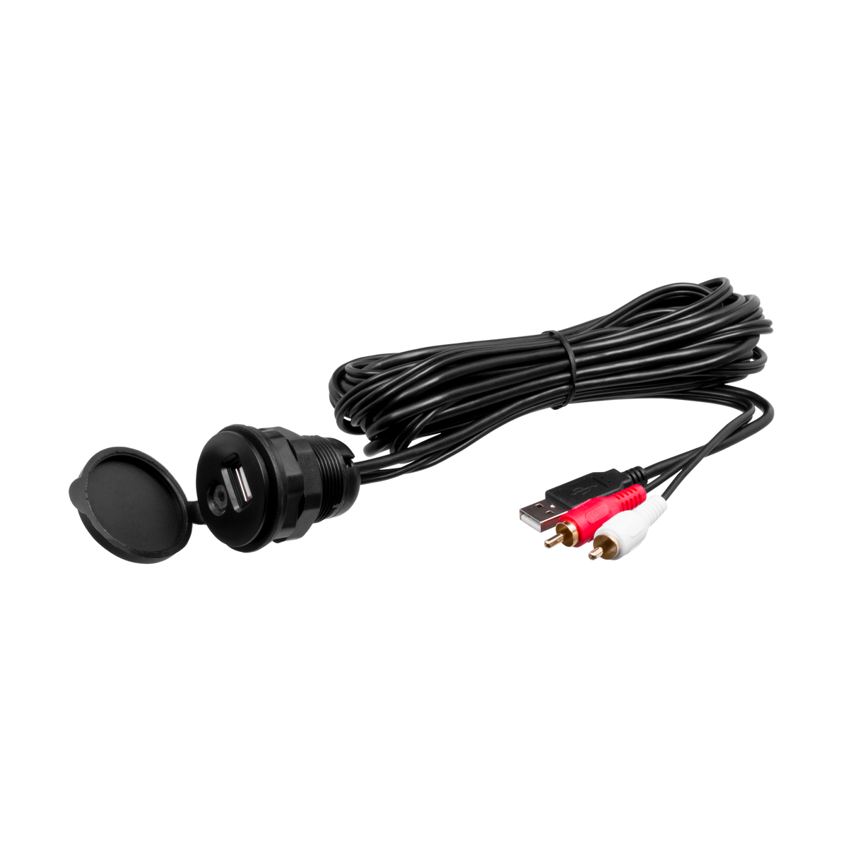BOSS Audio Systems MUSB35 Universal USB/3.5mm Auxiliary Input Mount with 6 Foot Cable