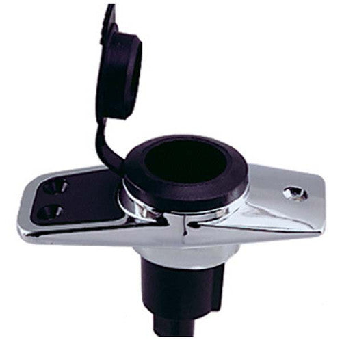 Perko 1060PB0DP Chrome-Plated 2-Pin Plug-In Light Base, 5 Degree Rake, 3-3/4 x 1-3/4 Inch