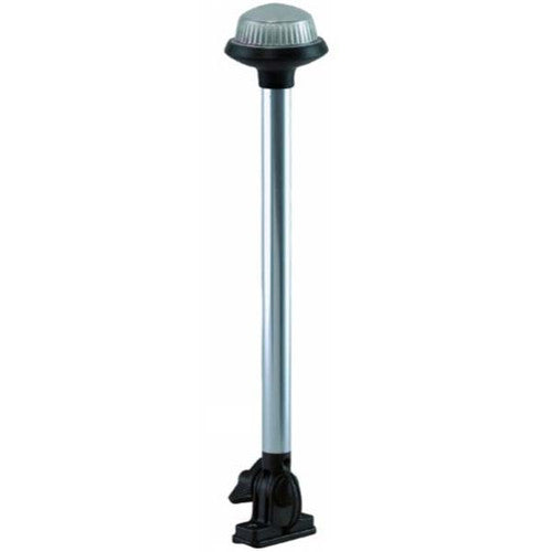 Perko 1637DP0CHR White All-Round Fold-Down Pole Light, 13-3/8 Inch, Standard Duty