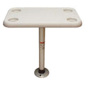 Springfield 1690107 White 16 x 28 Rectangle Table Package with 27 Inch Thread-Lock Post