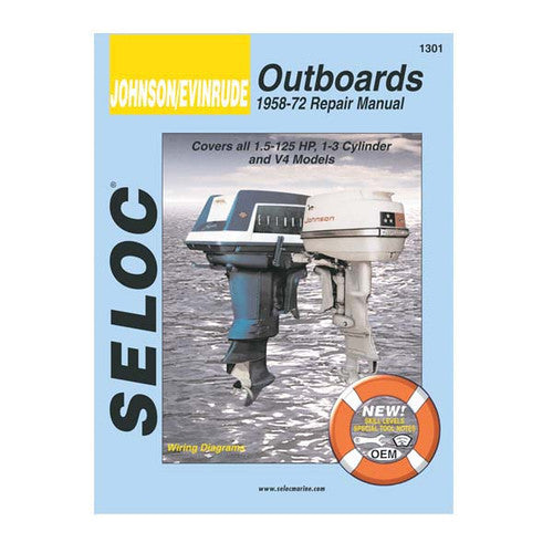 Seloc Service Manual 118-01301, Johnson-Evinrude Outboard Repair Manual 1958-1972