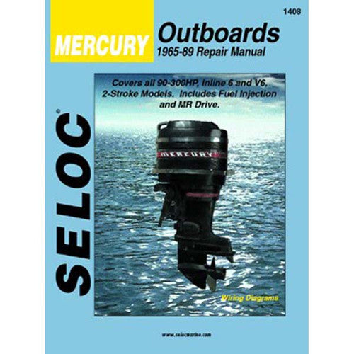 Seloc Service Manual 118-01408 Mercury Outboard 90-300 HP 1965-1989 Inline 6 and V6 2-Stroke Repair Manual